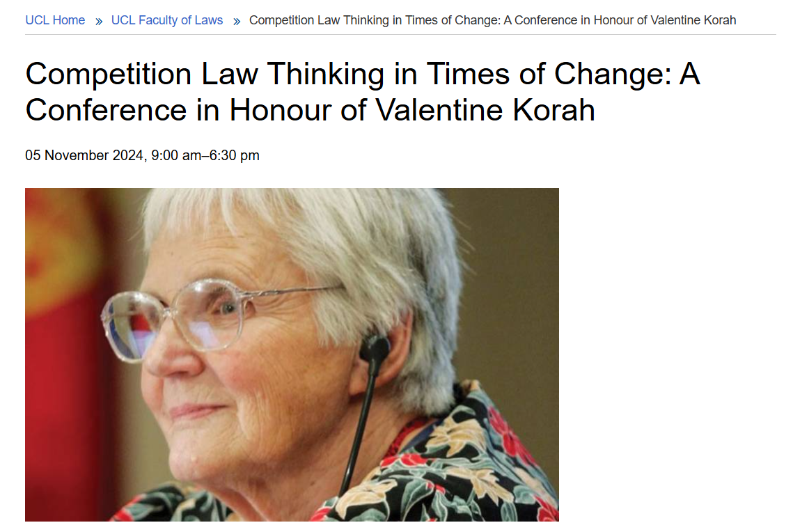 Senior Partner, Gregory Pelecanos, attends the inaugural Valentine Korah conference at UCL